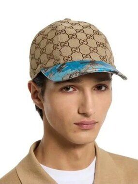 NWT Gucci GG canvas baseball unisex cap hat - size M; Rtl $660